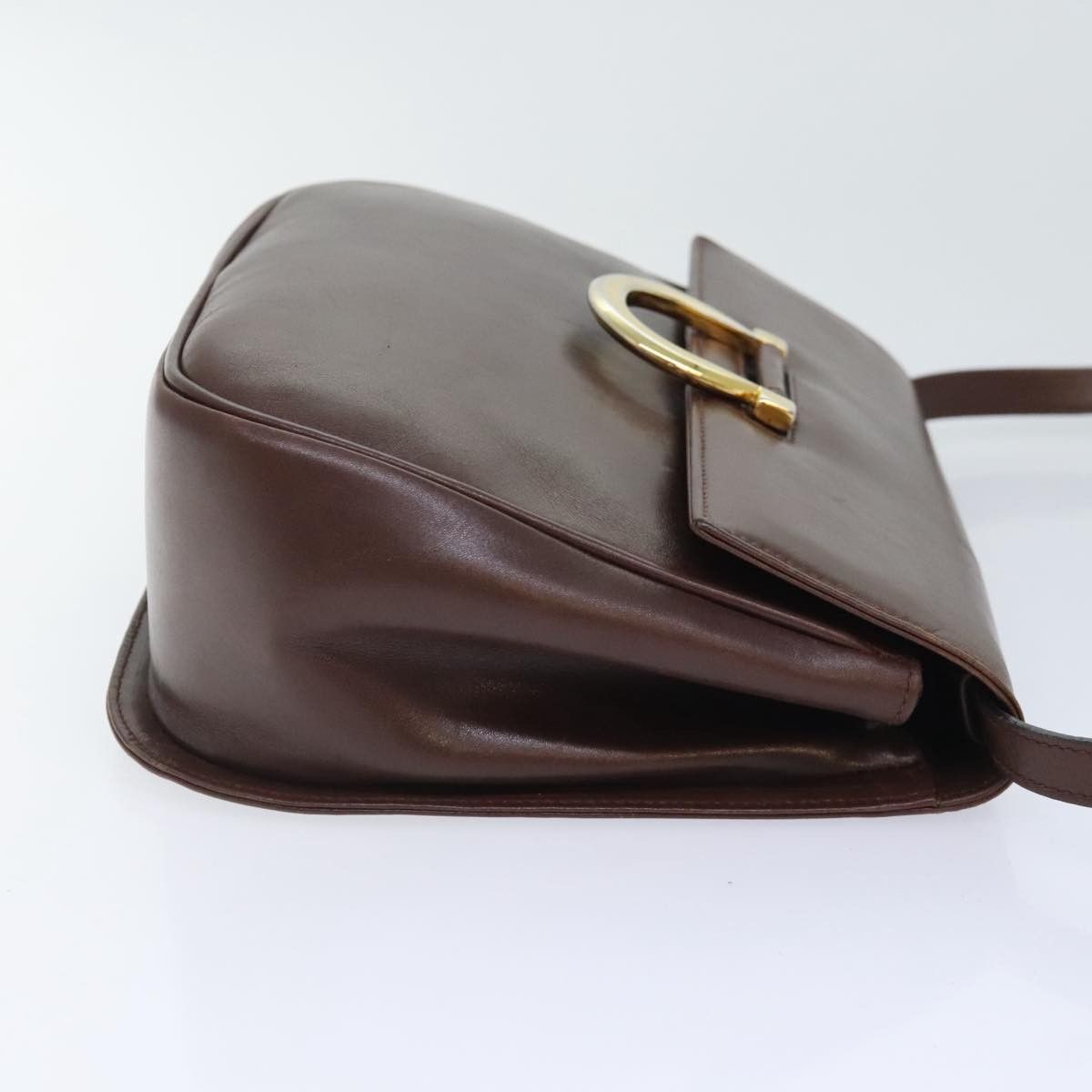 Salvatore Ferragamo Brown Leather Shoulder Bag (Pre-Owned) Size ONE SIZE - 3 Thumbnail