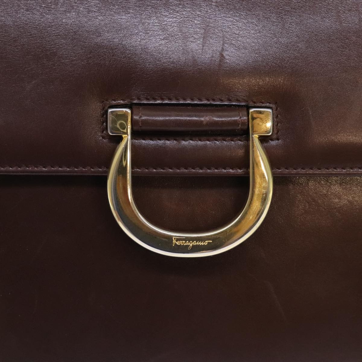 Salvatore Ferragamo Brown Leather Shoulder Bag (Pre-Owned) Size ONE SIZE - 17 Thumbnail