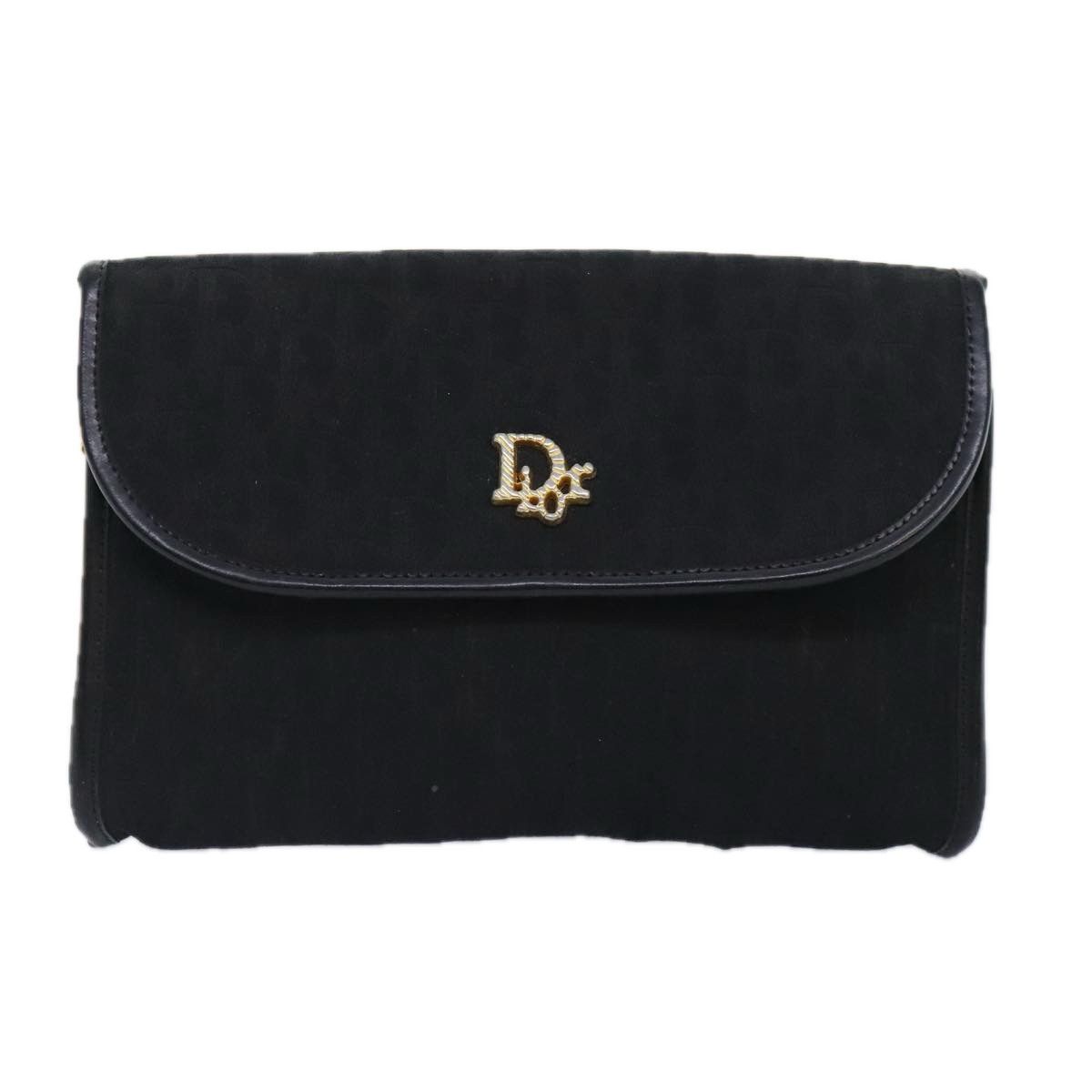 Dior Oblique Black Canvas Shoulder Bag (Pre-Owned) Size ONE SIZE - 12 Thumbnail