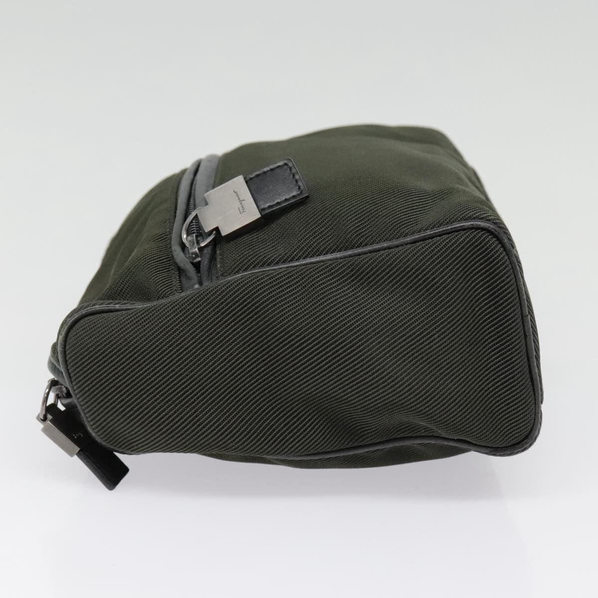 Salvatore Ferragamo Khaki Canvas Clutch Bag (Pre-Owned) Size ONE SIZE - 3 Thumbnail