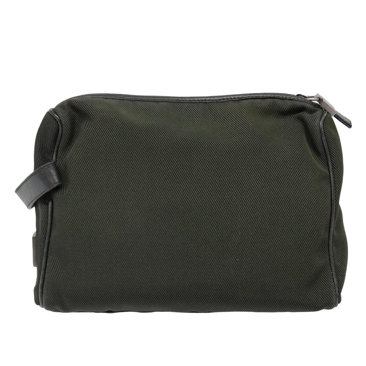 Salvatore Ferragamo Khaki Canvas Clutch Bag (Pre-Owned) Size ONE SIZE - 2 Thumbnail
