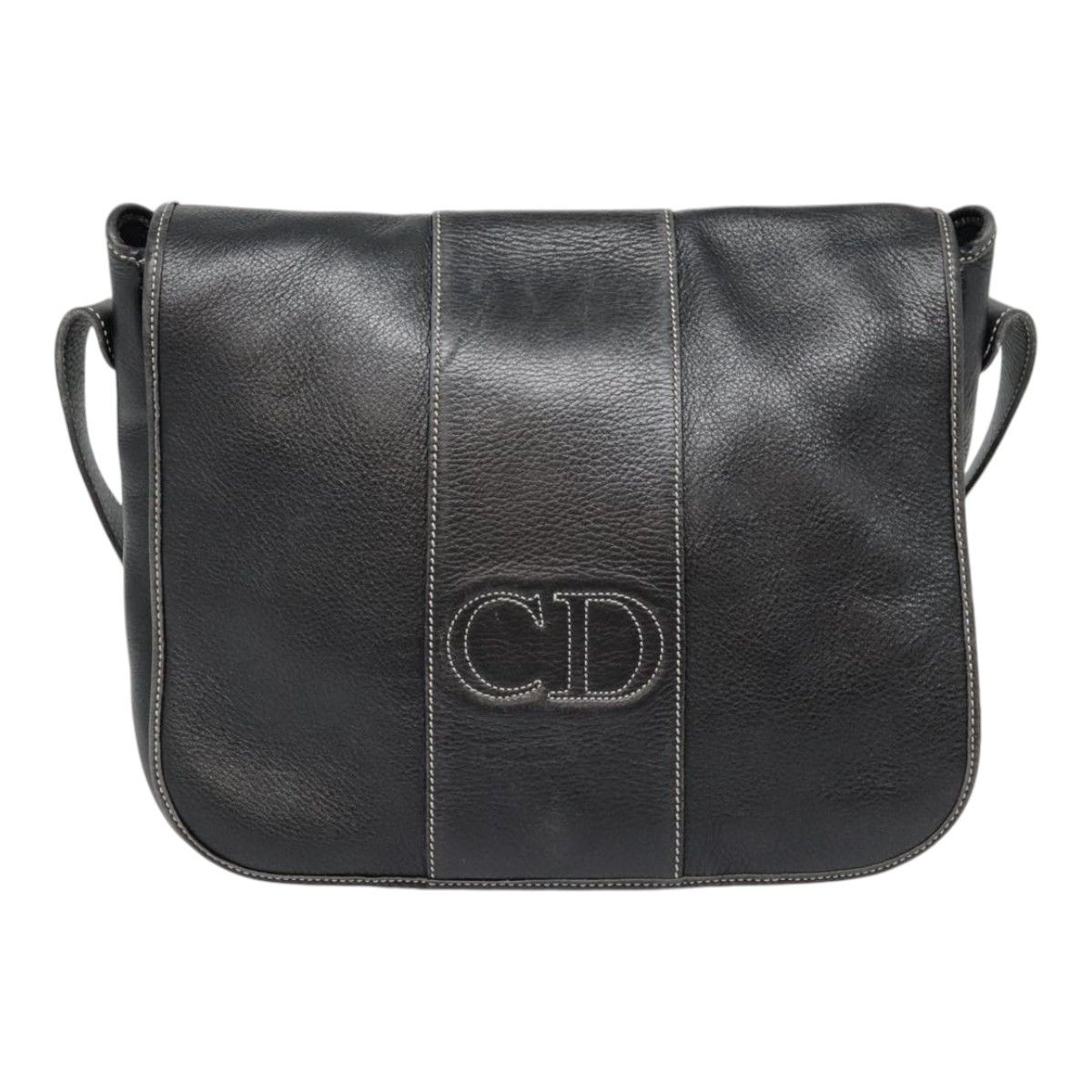 Dior Cd Black Leather Shoulder Bag (Pre-Owned) Size ONE SIZE - 16 Thumbnail