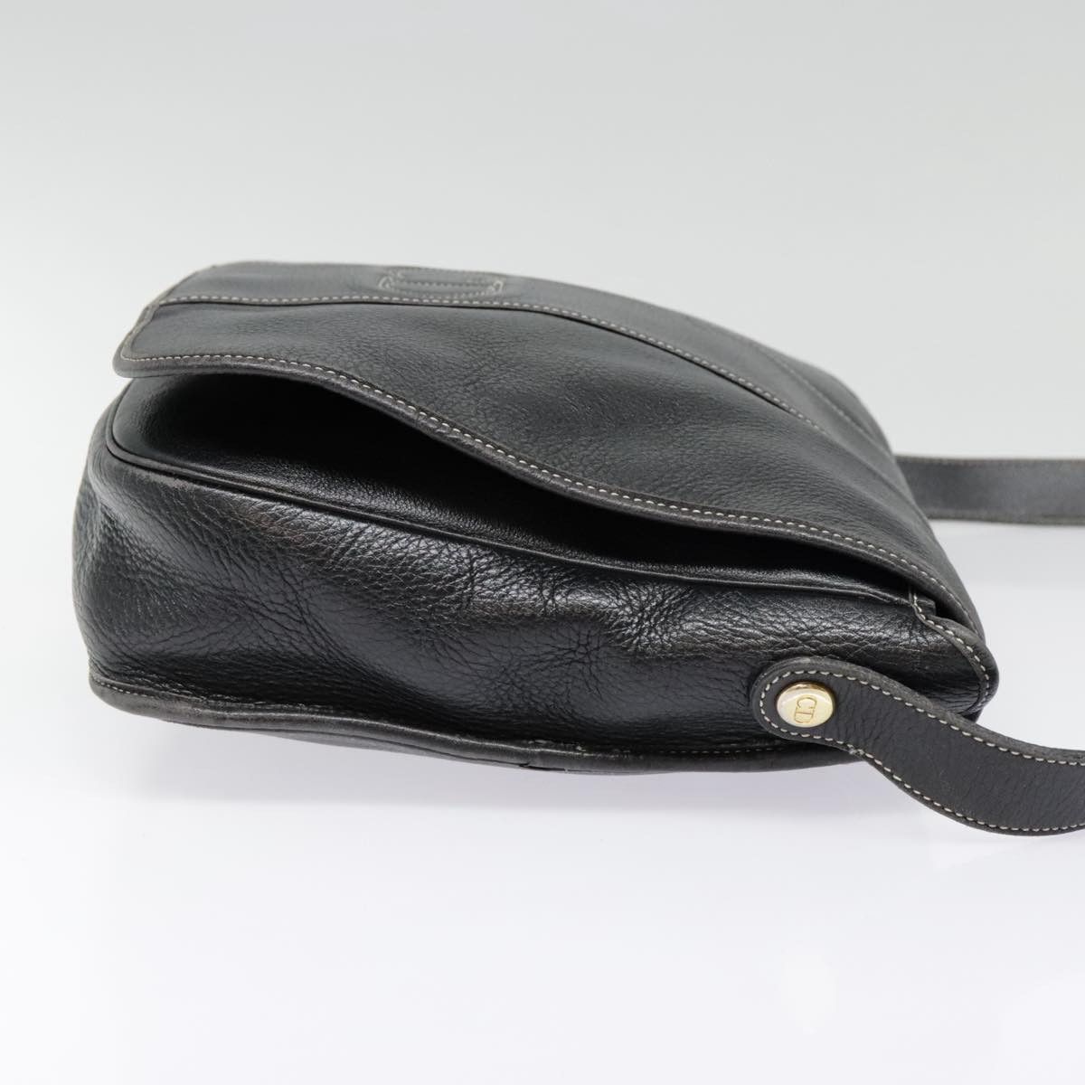 Dior Cd Black Leather Shoulder Bag (Pre-Owned) Size ONE SIZE - 4 Thumbnail