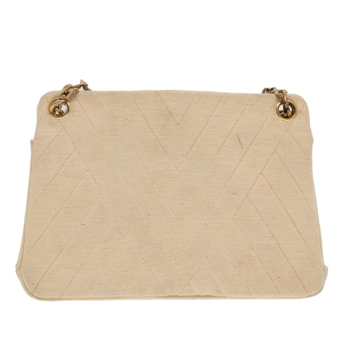 Chanel V-Stich Beige Cotton Shoulder Bag (Pre-Owned) Size ONE SIZE - 2 Thumbnail