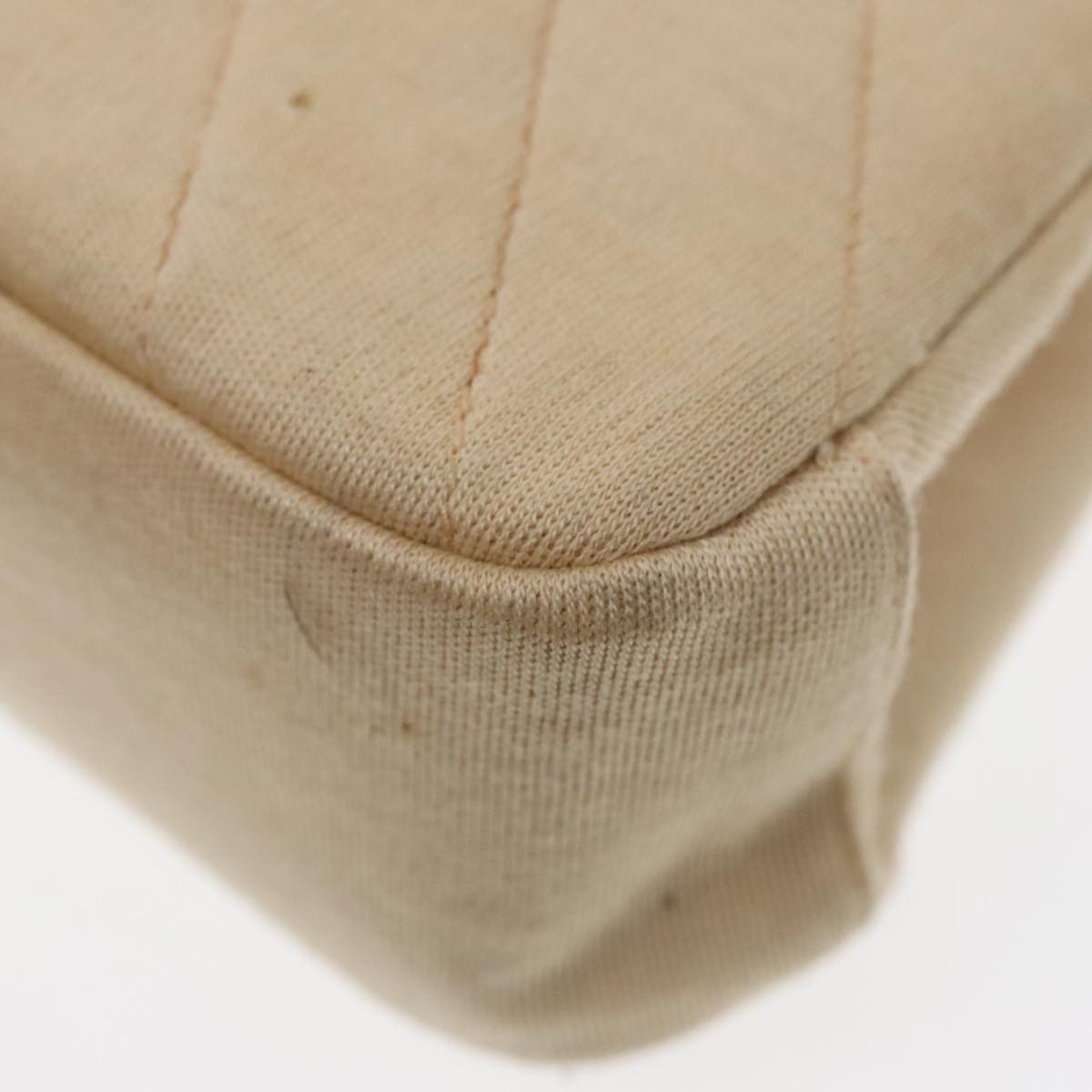 Chanel V-Stich Beige Cotton Shoulder Bag (Pre-Owned) Size ONE SIZE - 17 Thumbnail