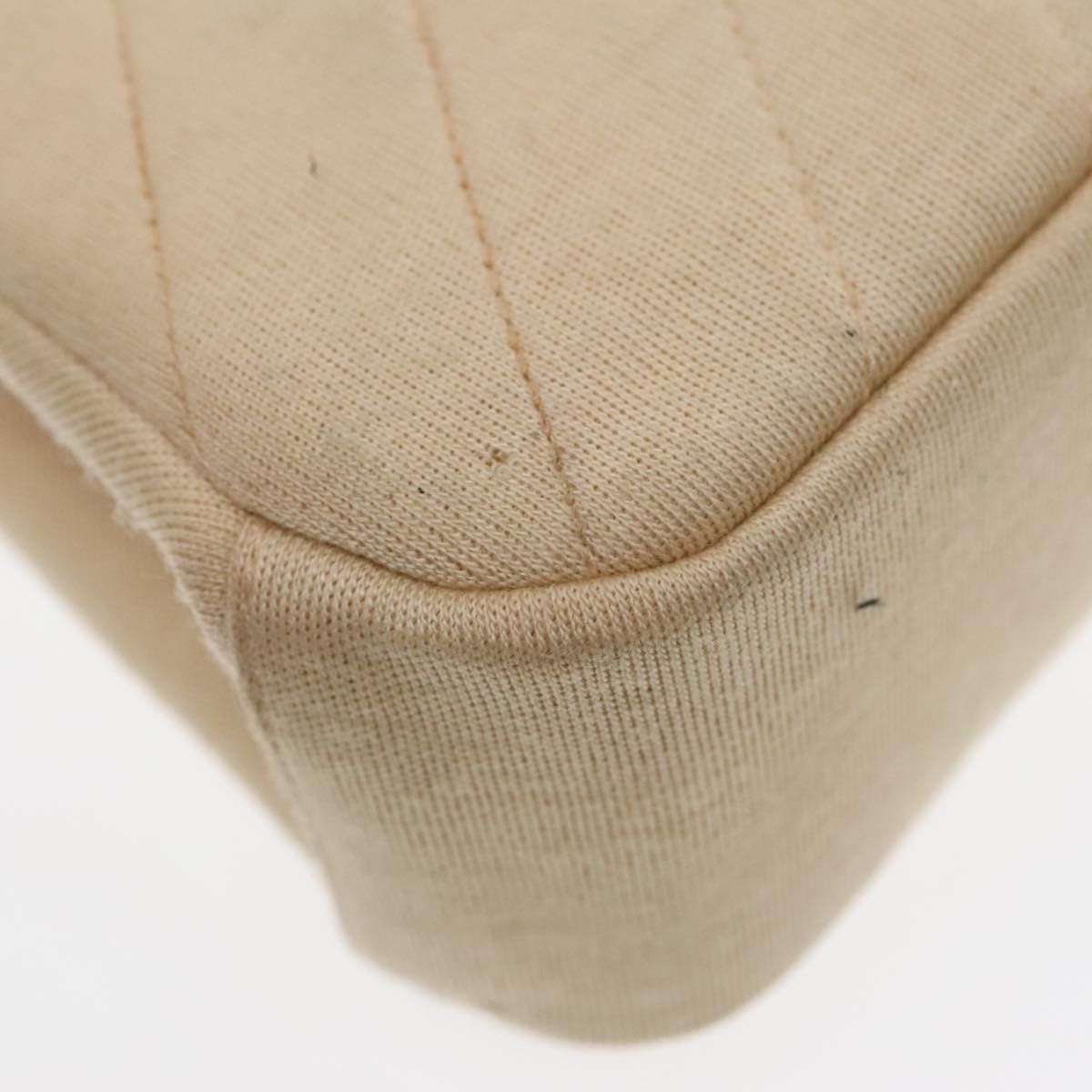 Chanel V-Stich Beige Cotton Shoulder Bag (Pre-Owned) Size ONE SIZE - 18 Thumbnail