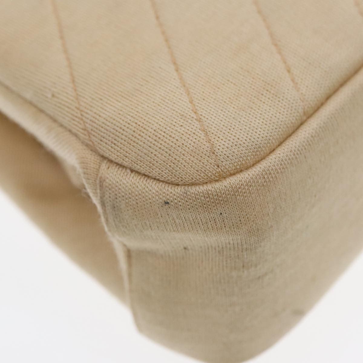 Chanel V-Stich Beige Cotton Shoulder Bag (Pre-Owned) Size ONE SIZE - 10 Thumbnail