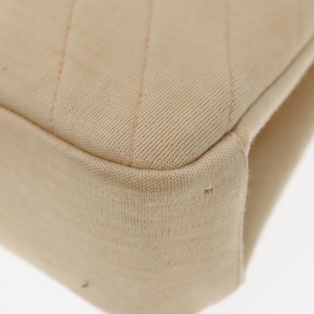 Chanel V-Stich Beige Cotton Shoulder Bag (Pre-Owned) Size ONE SIZE - 16 Thumbnail