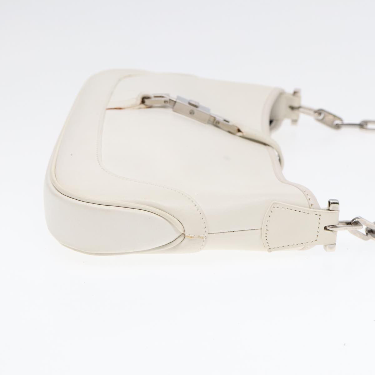 Gucci White Leather Shoulder Bag (Pre-Owned) Size ONE SIZE - 3 Thumbnail
