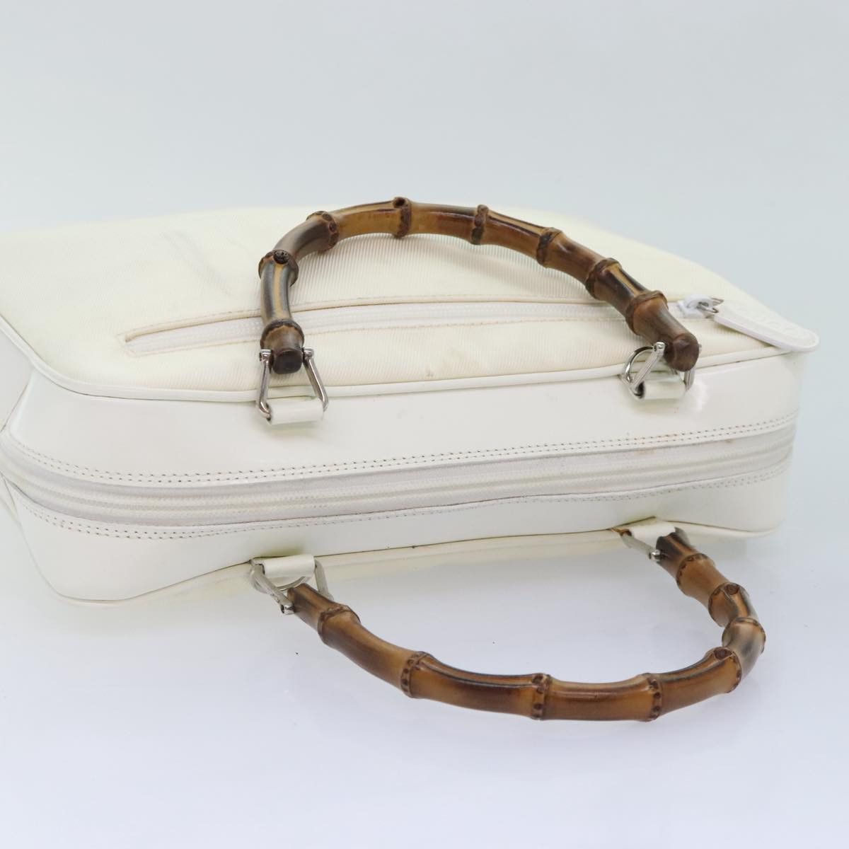 Gucci Bamboo White Leather Handbag (Pre-Owned) Size ONE SIZE - 14 Thumbnail