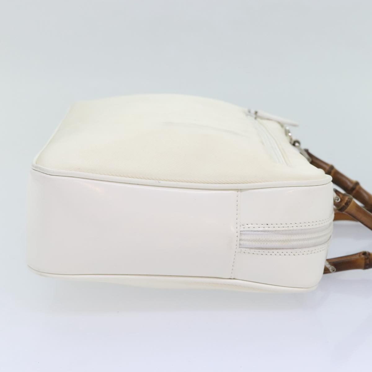 Gucci Bamboo White Leather Handbag (Pre-Owned) Size ONE SIZE - 13 Thumbnail