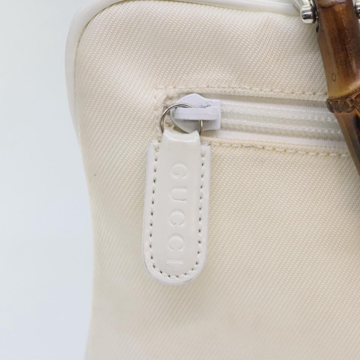 Gucci Bamboo White Leather Handbag (Pre-Owned) Size ONE SIZE - 6 Thumbnail