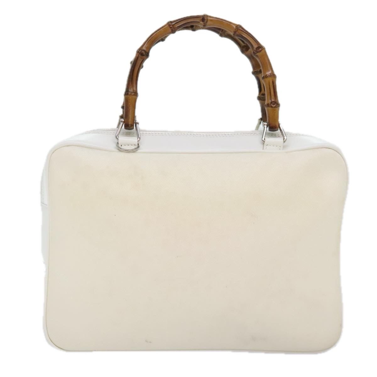 Gucci Bamboo White Leather Handbag (Pre-Owned) Size ONE SIZE - 2 Thumbnail