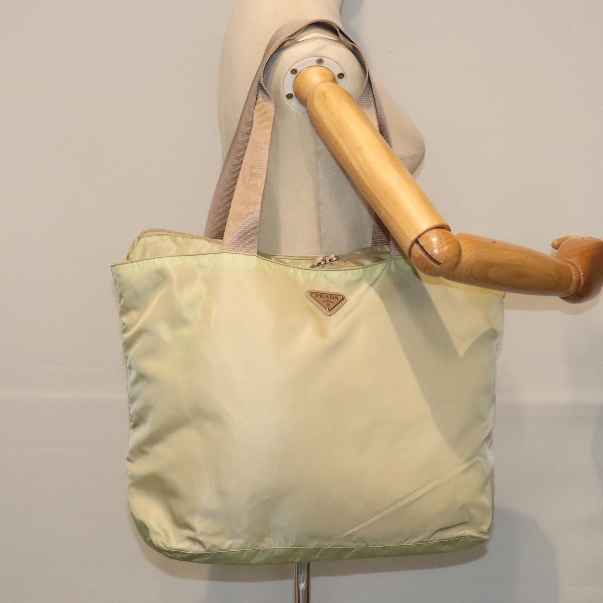 Prada Tessuto Khaki Synthetic Tote Bag (Pre-Owned) Size ONE SIZE - 12 Thumbnail