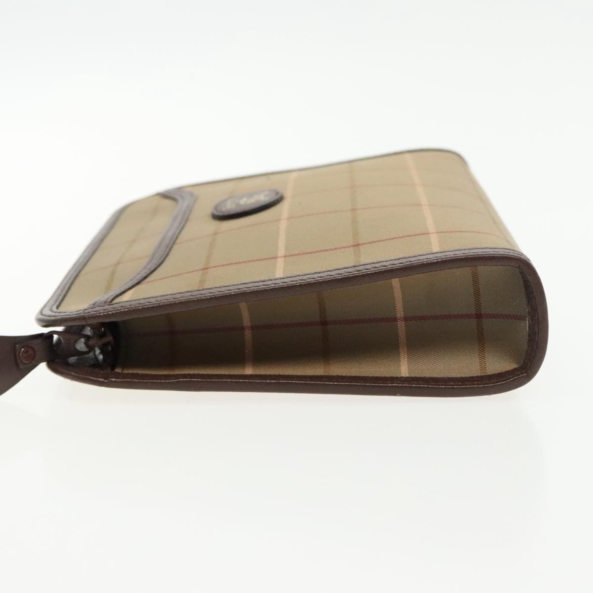 Burberry Nova Check Brown Canvas Clutch Bag (Pre-Owned) Size ONE SIZE - 4 Thumbnail