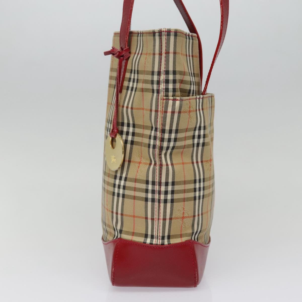 Burberry Nova Check Beige Canvas Tote Bag (Pre-Owned) Size ONE SIZE - 3 Thumbnail