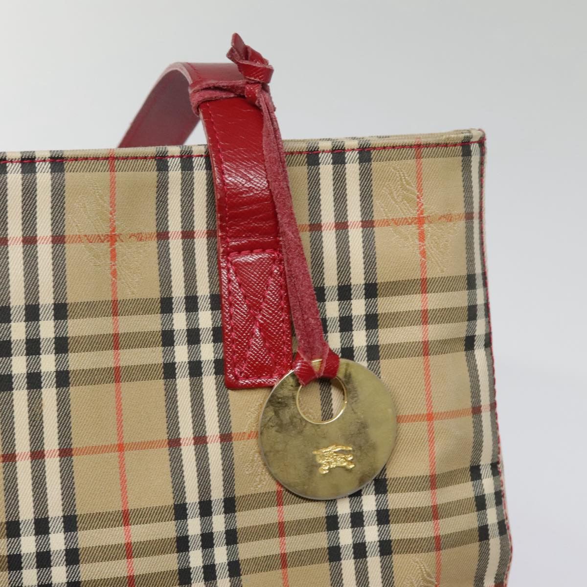 Burberry Nova Check Beige Canvas Tote Bag (Pre-Owned) Size ONE SIZE - 13 Thumbnail