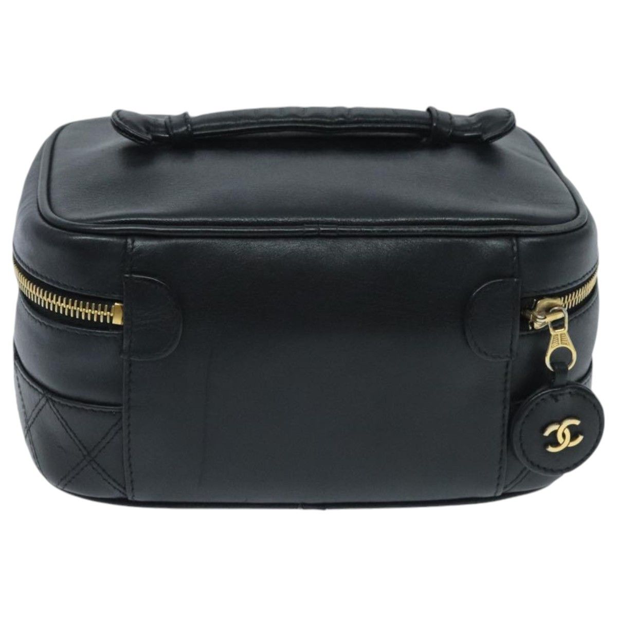 Chanel Vanity Black Leather Clutch Bag (Pre-Owned) Size ONE SIZE - 2 Thumbnail