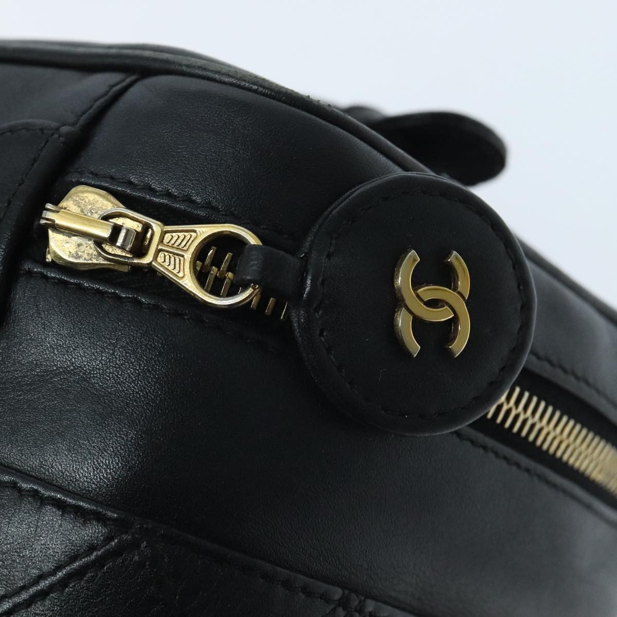 Chanel Vanity Black Leather Clutch Bag (Pre-Owned) Size ONE SIZE - 6 Thumbnail