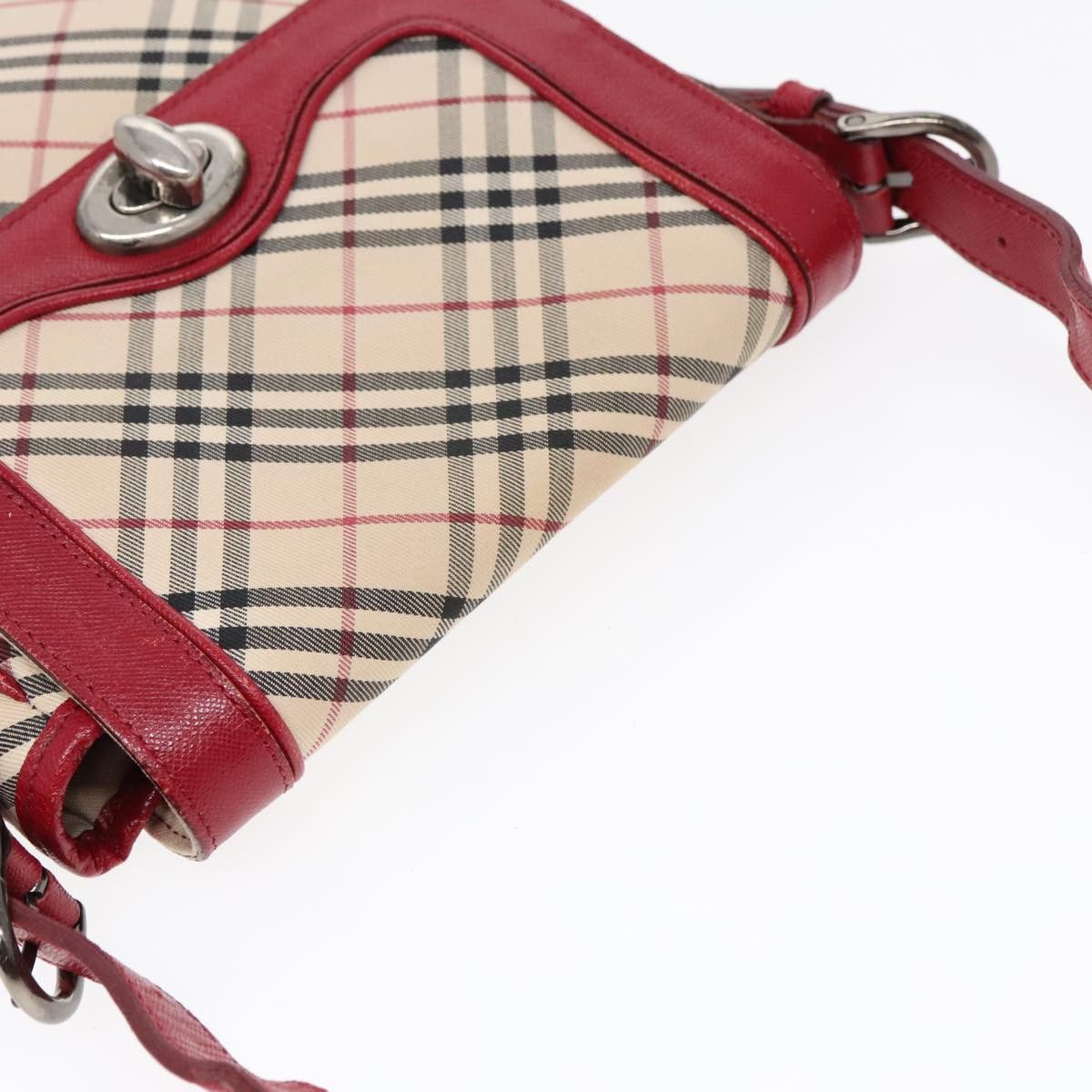 Burberry Nova Check Beige Canvas Shoulder Bag (Pre-Owned) Size ONE SIZE - 14 Thumbnail