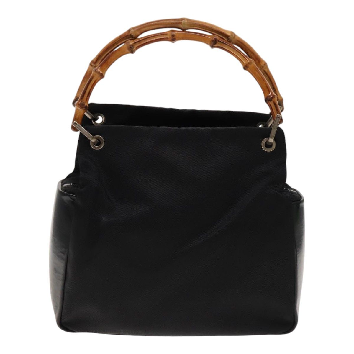 Gucci Bamboo Black Synthetic Handbag (Pre-Owned) Size ONE SIZE - 2 Thumbnail