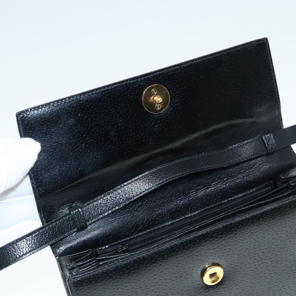 Gucci Black Leather Shoulder Bag (Pre-Owned) Size ONE SIZE - 14 Thumbnail