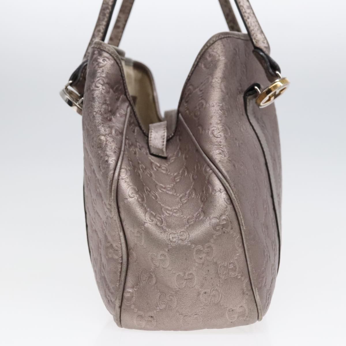Gucci ssima Silver Leather Tote Bag (Pre-Owned) Size ONE SIZE - 3 Thumbnail