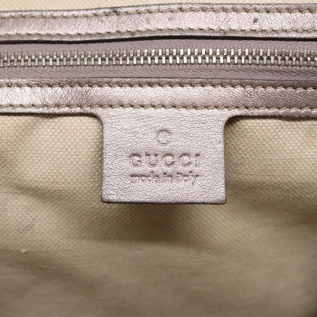 Gucci ssima Silver Leather Tote Bag (Pre-Owned) Size ONE SIZE - 13 Thumbnail