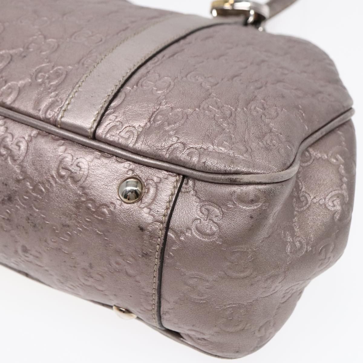 Gucci ssima Silver Leather Tote Bag (Pre-Owned) Size ONE SIZE - 9 Thumbnail