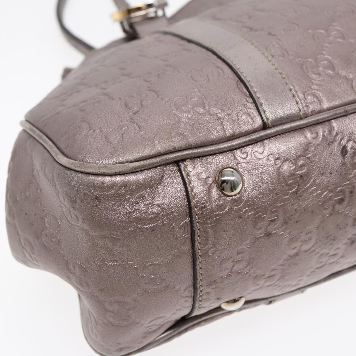 Gucci ssima Silver Leather Tote Bag (Pre-Owned) Size ONE SIZE - 8 Thumbnail