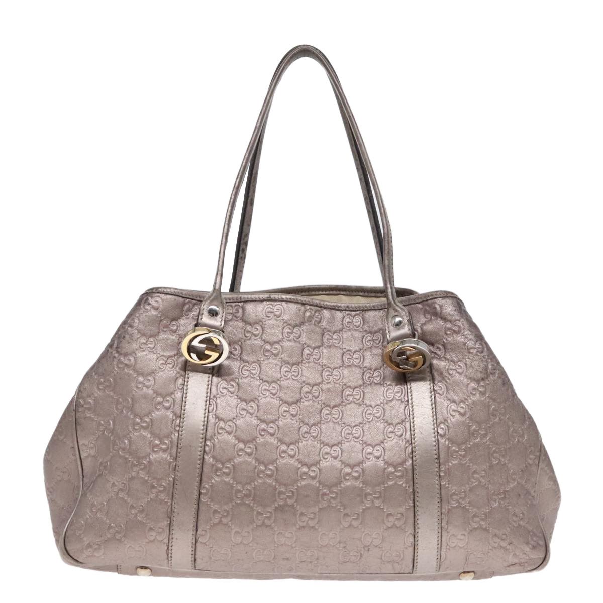 Gucci ssima Silver Leather Tote Bag (Pre-Owned) Size ONE SIZE - 2 Thumbnail