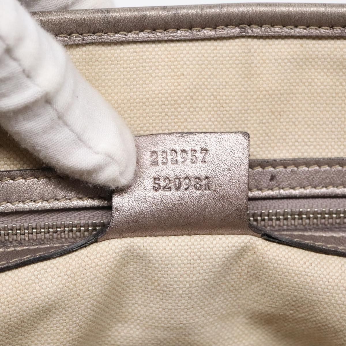 Gucci ssima Silver Leather Tote Bag (Pre-Owned) Size ONE SIZE - 12 Thumbnail