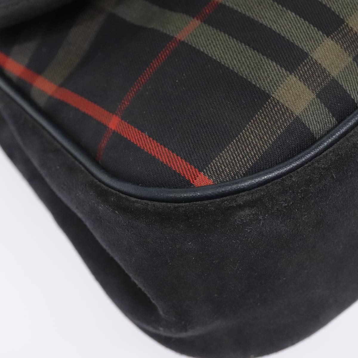 Burberry Nova Check Navy Canvas Handbag (Pre-Owned) Size ONE SIZE - 7 Thumbnail