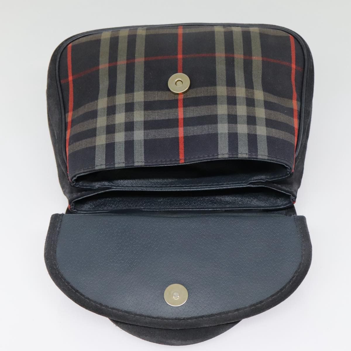 Burberry Nova Check Navy Canvas Handbag (Pre-Owned) Size ONE SIZE - 18 Thumbnail