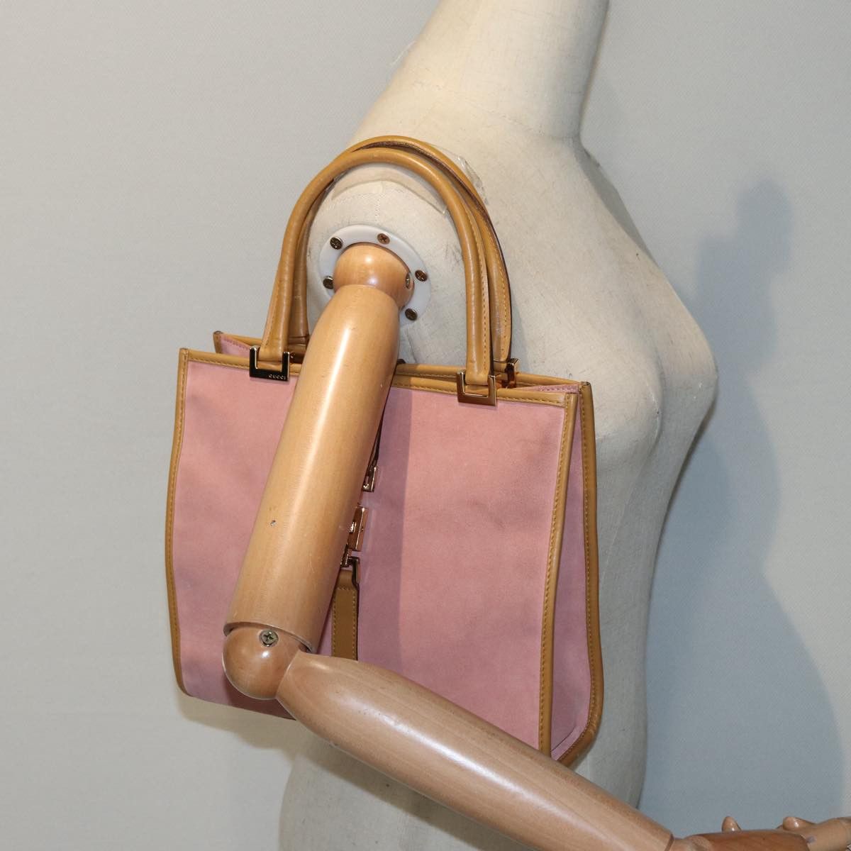 Gucci Jackie Pink Suede Handbag (Pre-Owned) Size ONE SIZE - 16 Thumbnail