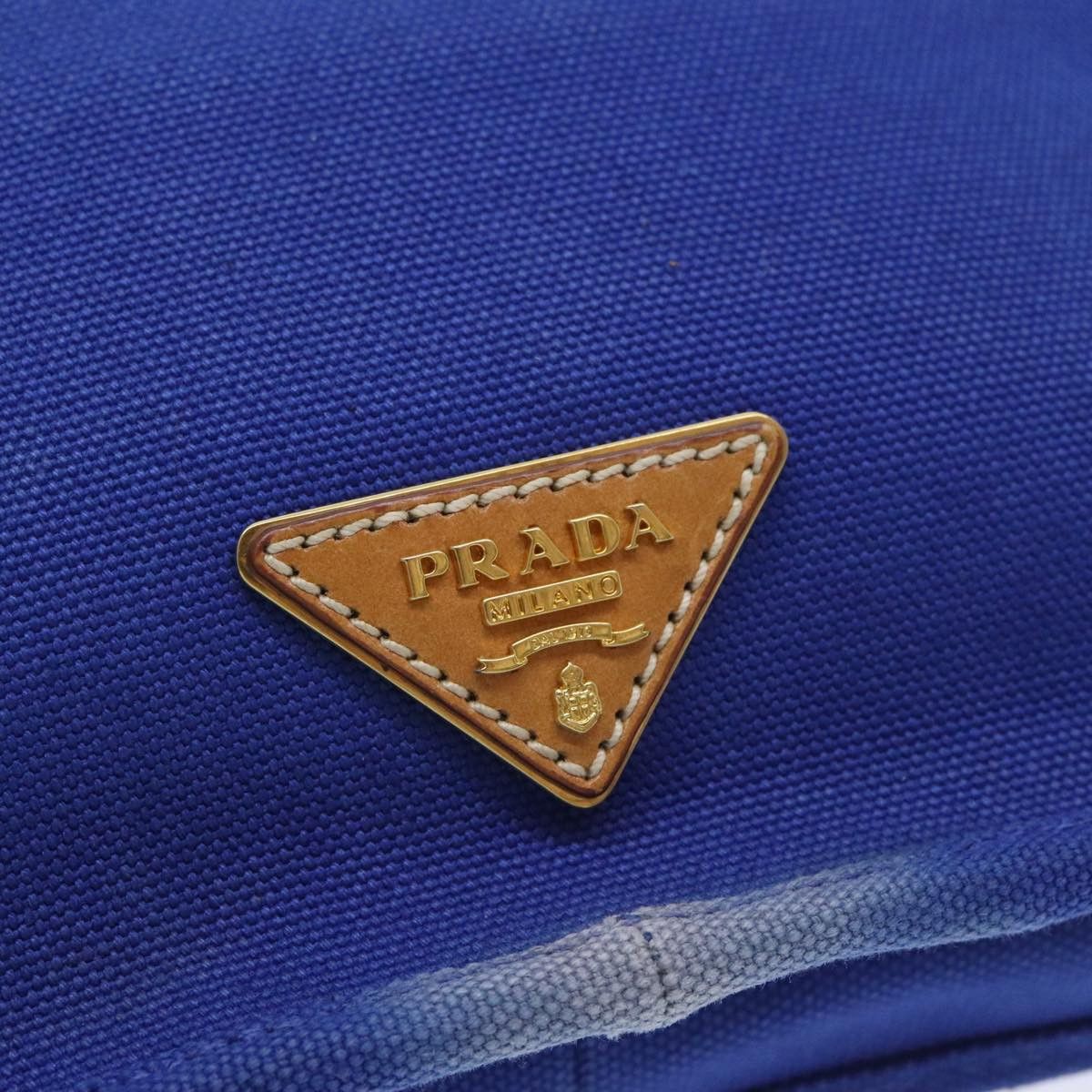 Prada Blue Canvas Shoulder Bag (Pre-Owned) Size ONE SIZE - 17 Thumbnail