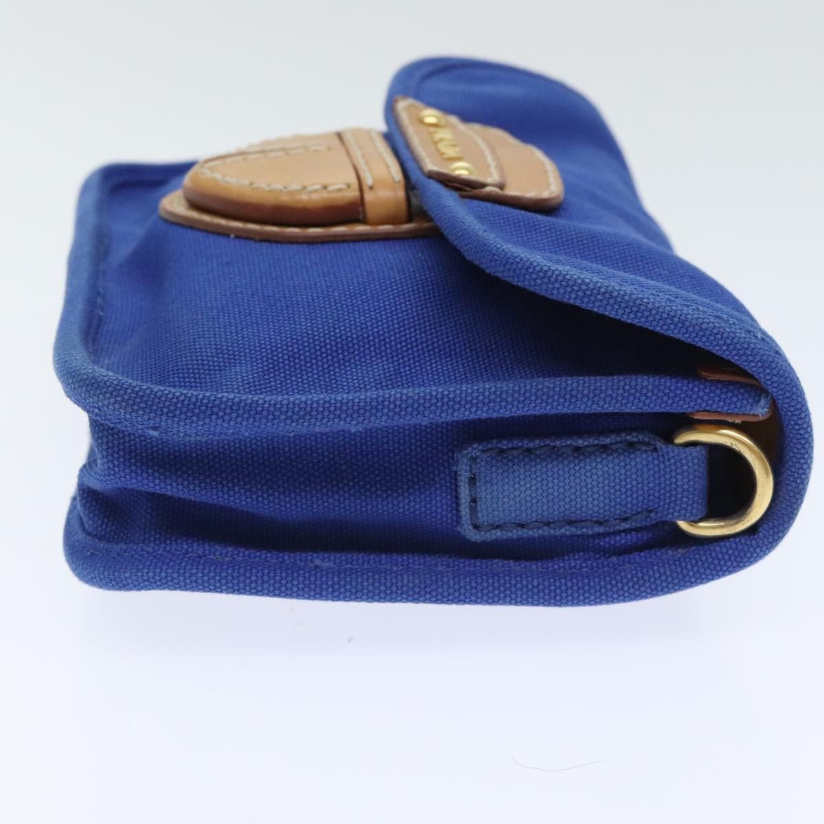 Prada Blue Canvas Shoulder Bag (Pre-Owned) Size ONE SIZE - 3 Thumbnail