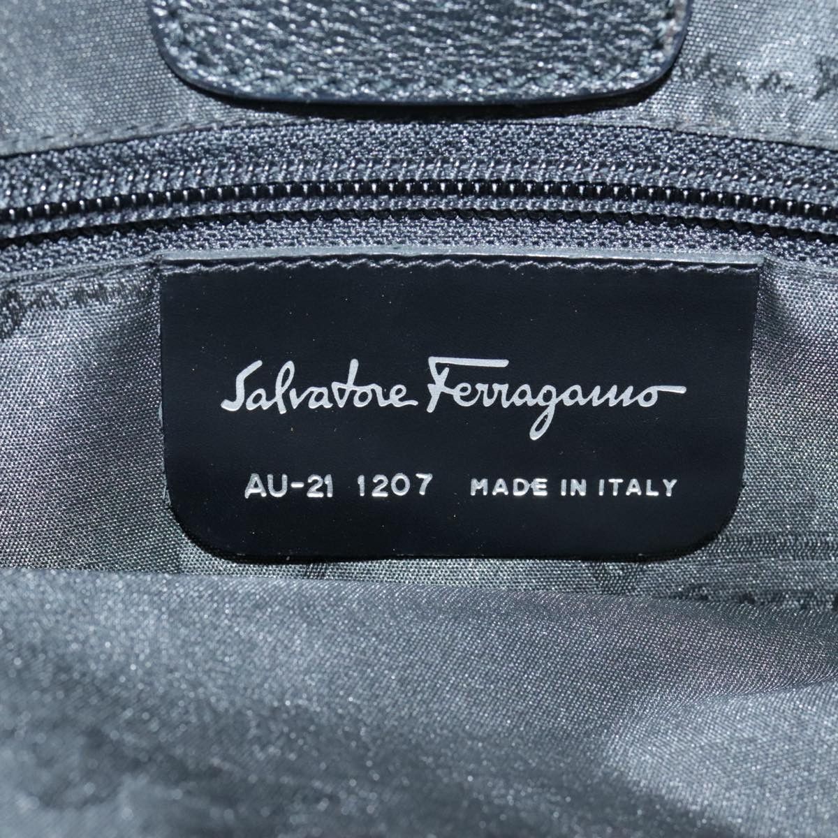 Salvatore Ferragamo Navy Canvas Tote Bag (Pre-Owned) Size ONE SIZE - 17 Thumbnail