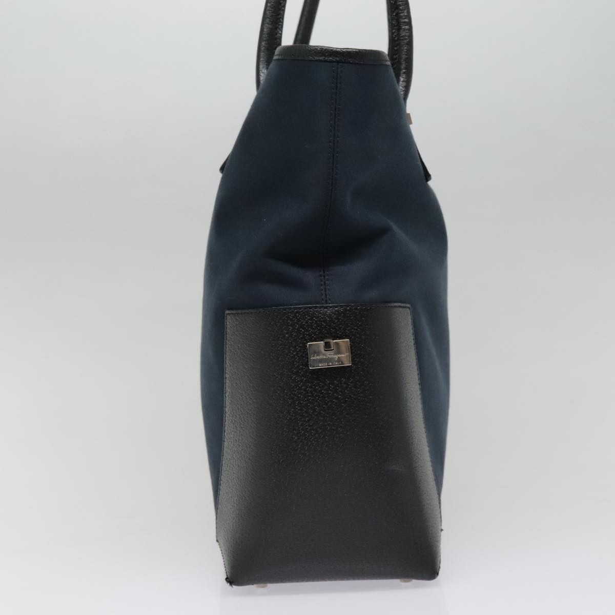 Salvatore Ferragamo Navy Canvas Tote Bag (Pre-Owned) Size ONE SIZE - 5 Thumbnail