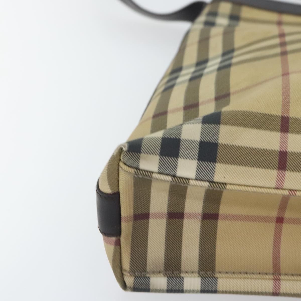 Burberry Nova Check Beige Canvas Shoulder Bag (Pre-Owned) Size ONE SIZE - 6 Thumbnail