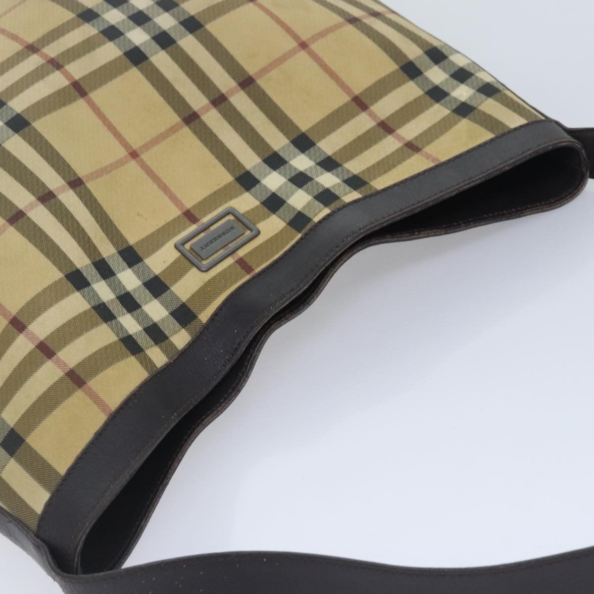 Burberry Nova Check Beige Canvas Shoulder Bag (Pre-Owned) Size ONE SIZE - 14 Thumbnail