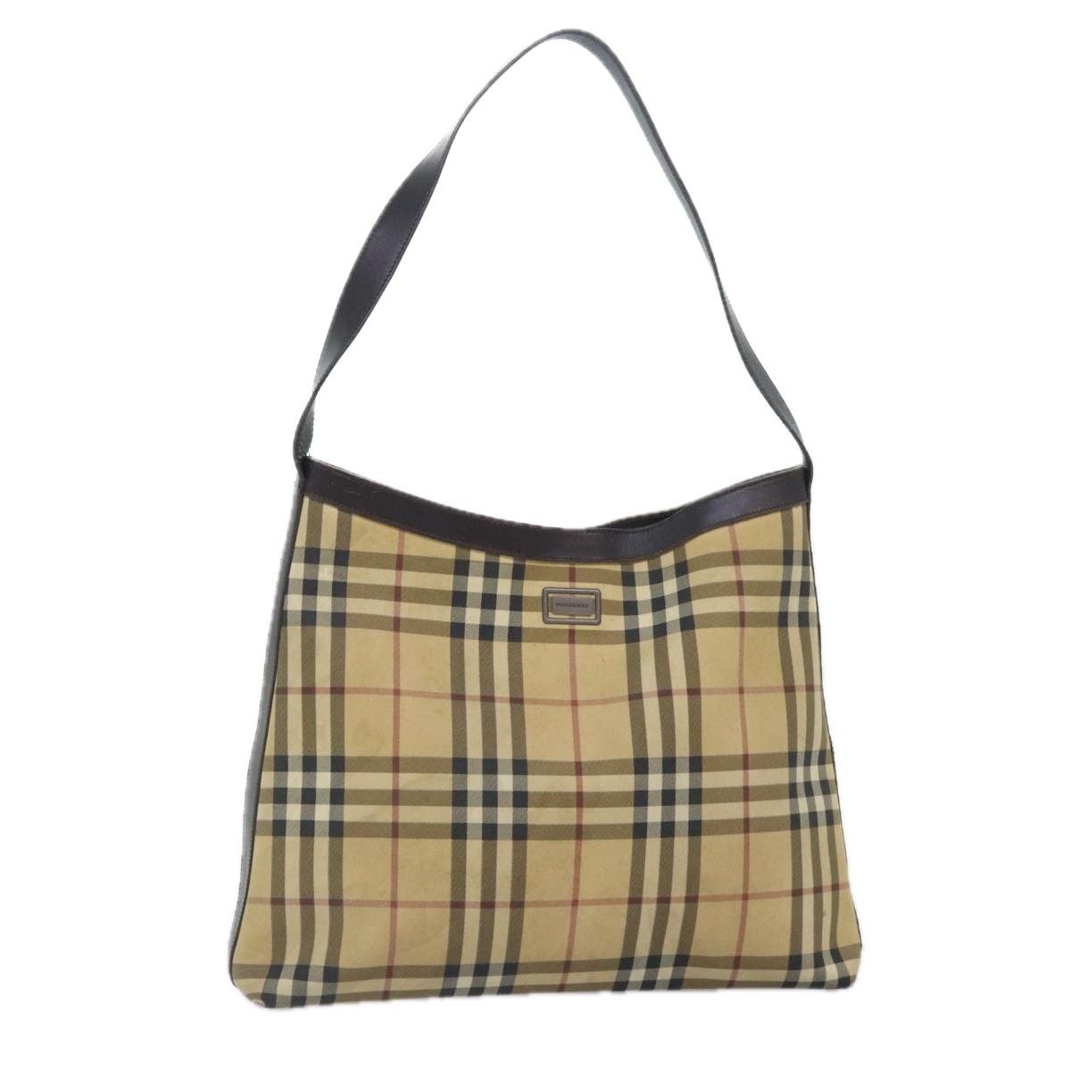 Burberry Nova Check Beige Canvas Shoulder Bag (Pre-Owned) Size ONE SIZE - 15 Thumbnail