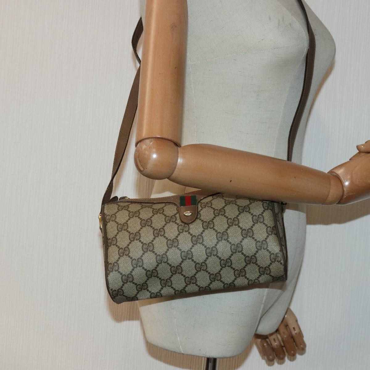 Gucci Ophidia Beige Canvas Shoulder Bag (Pre-Owned) Size ONE SIZE - 11 Thumbnail