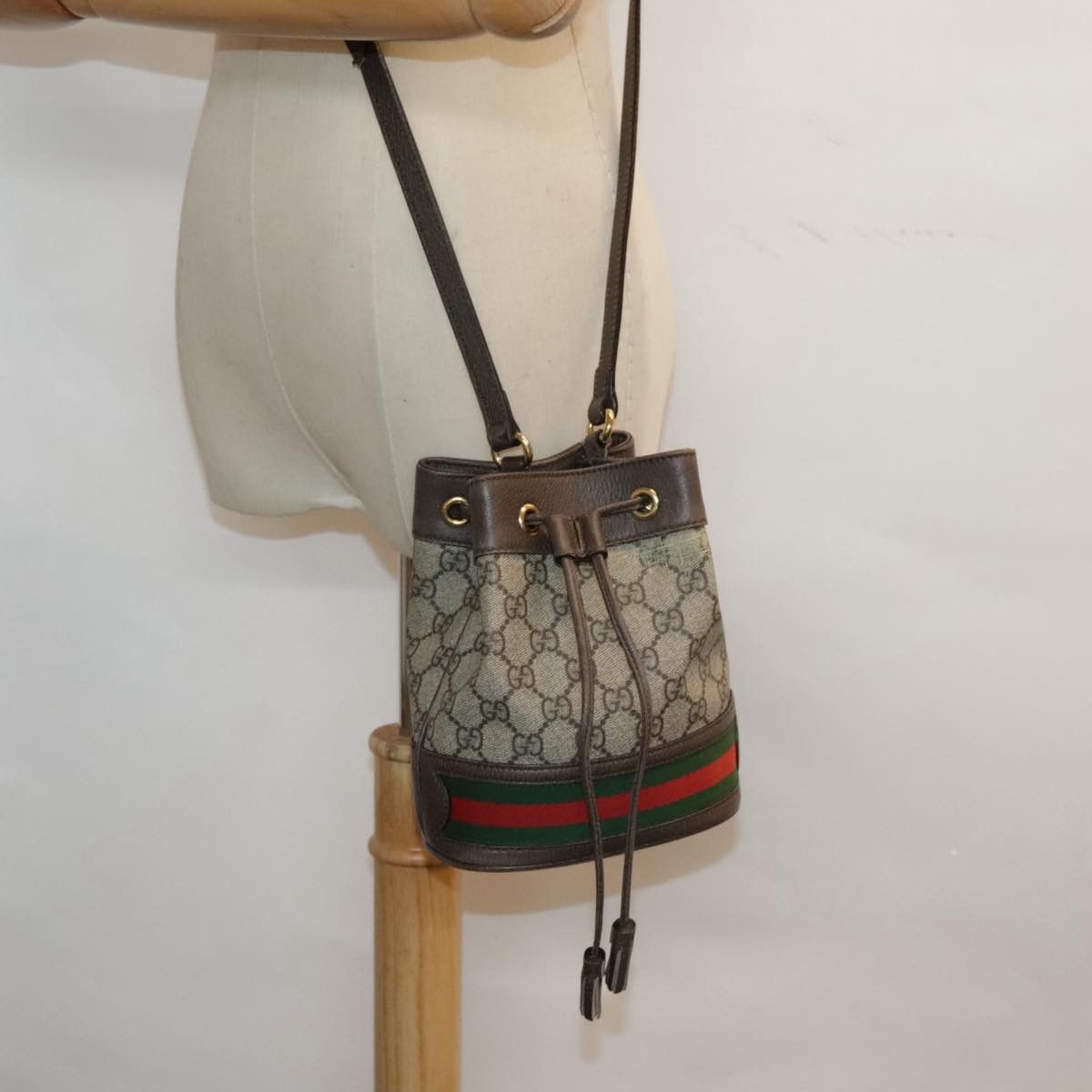 Gucci Beige Canvas Shoulder Bag (Pre-Owned) Size ONE SIZE - 13 Thumbnail