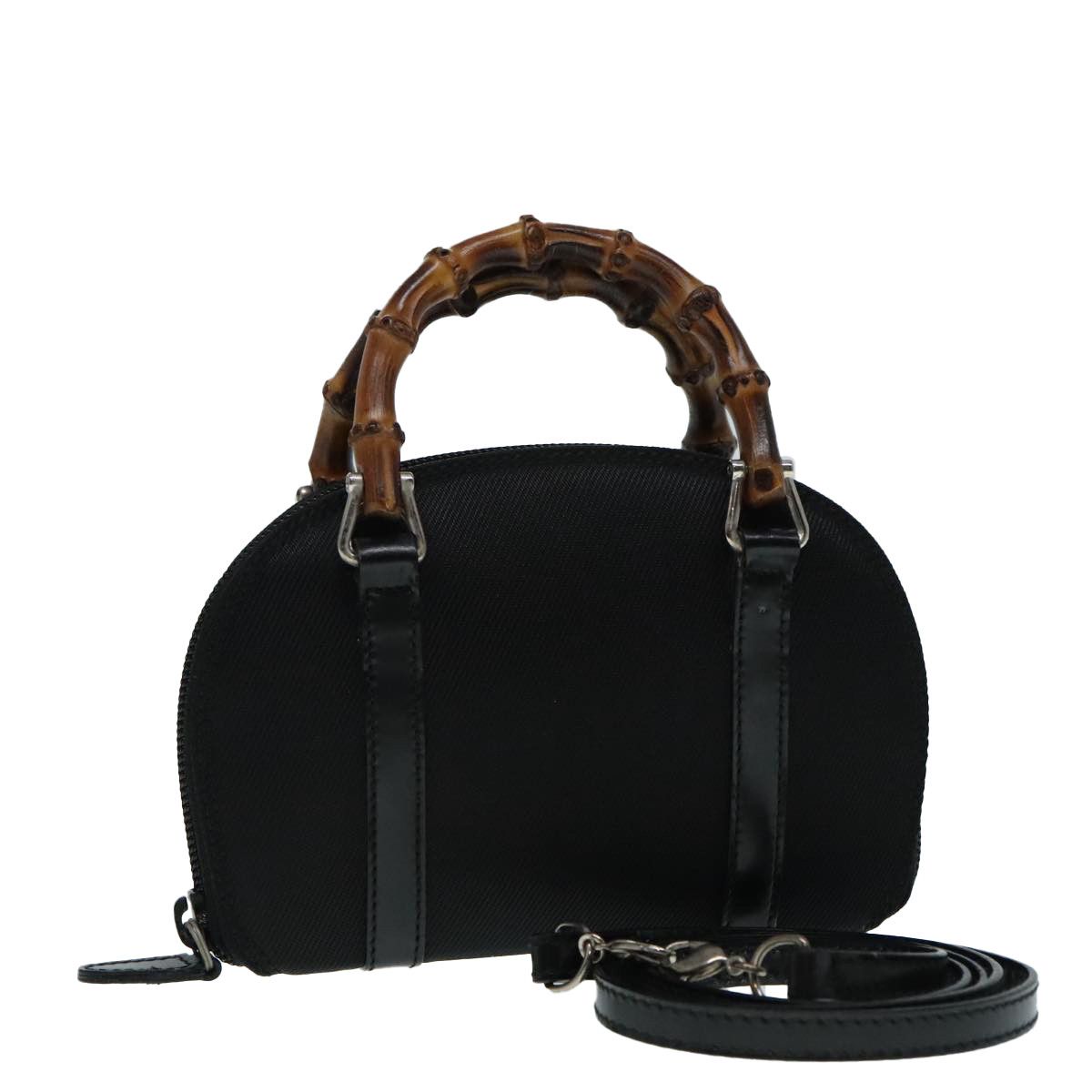 Gucci Bamboo Black Synthetic Handbag (Pre-Owned) Size ONE SIZE - 15 Thumbnail