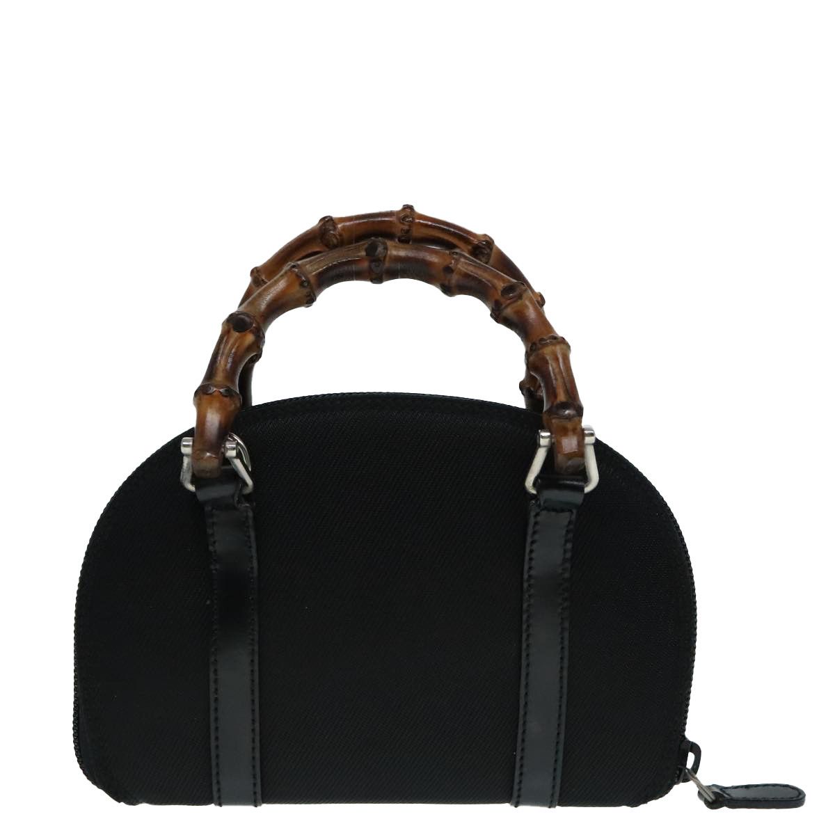 Gucci Bamboo Black Synthetic Handbag (Pre-Owned) Size ONE SIZE - 2 Thumbnail