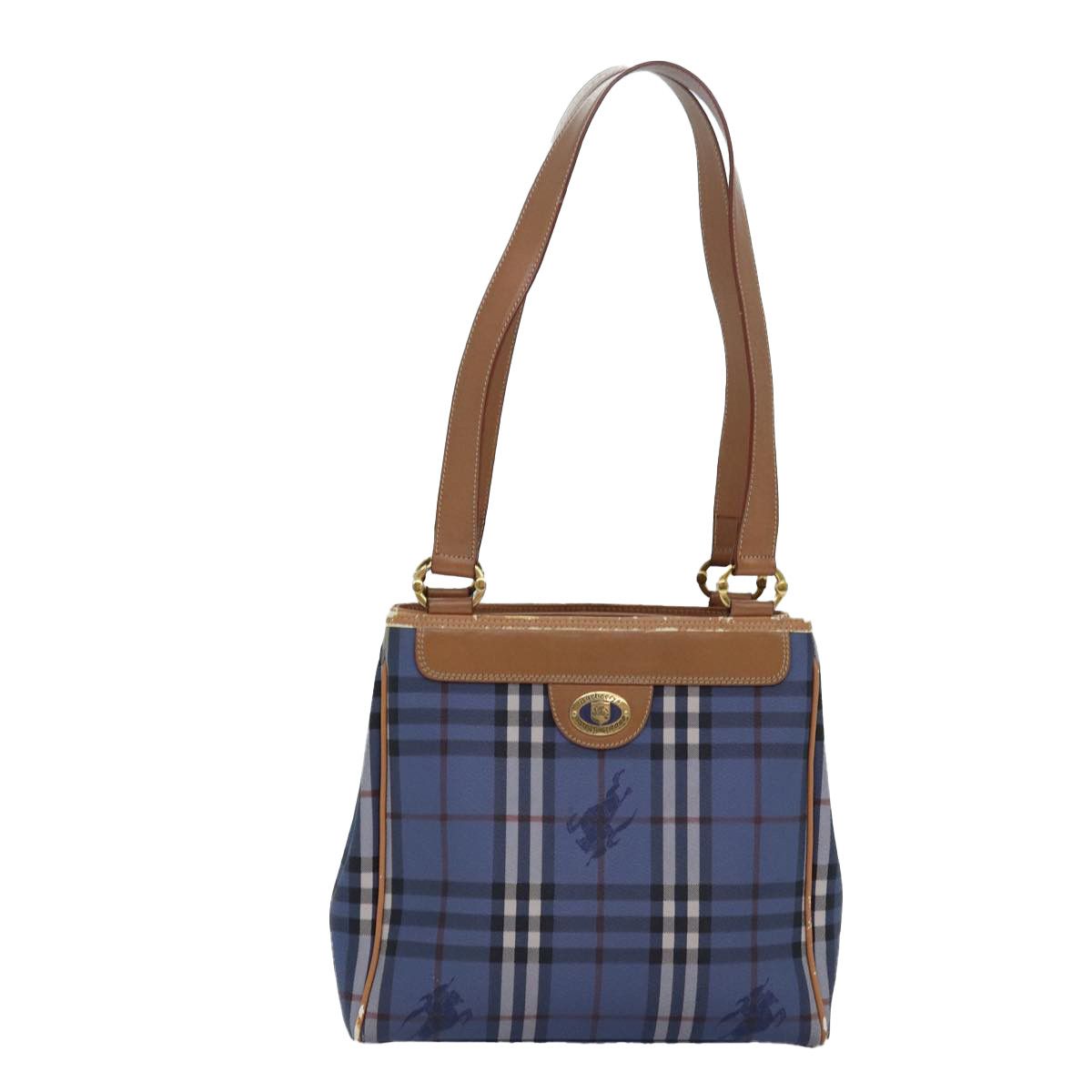 Burberry Nova Check Blue Canvas Tote Bag (Pre-Owned) Size ONE SIZE - 12 Thumbnail