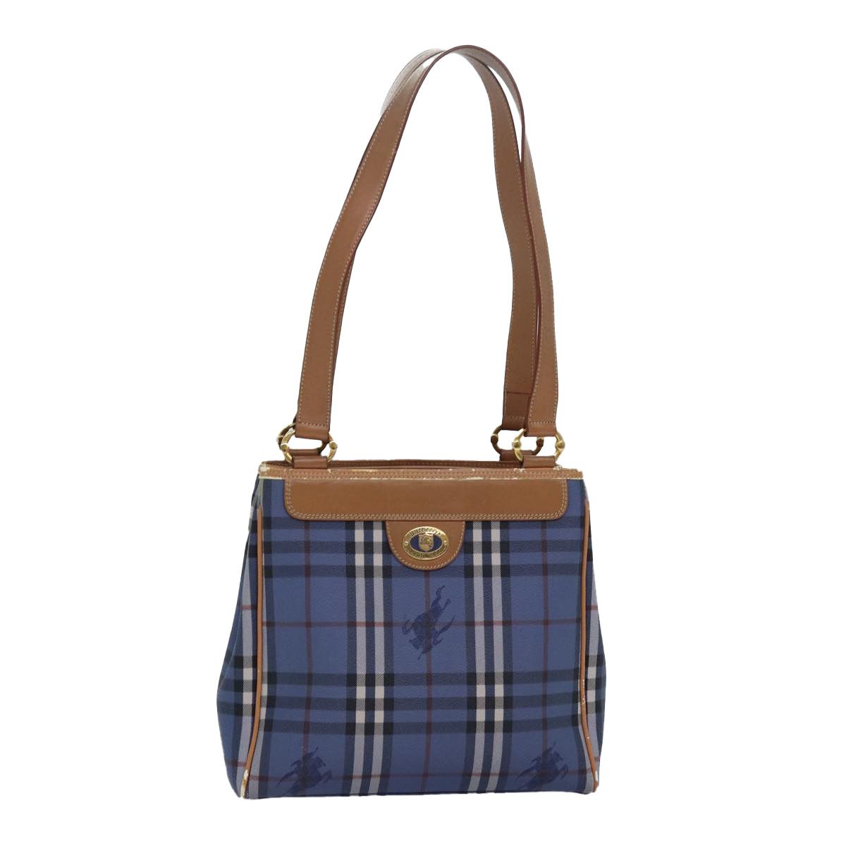 Burberry Nova Check Blue Canvas Tote Bag (Pre-Owned) Size ONE SIZE - 2 Thumbnail