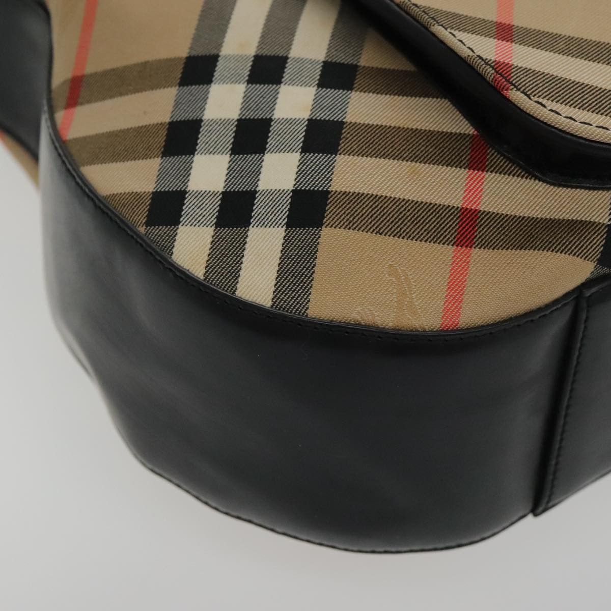 Burberry Nova Check Beige Canvas Shoulder Bag (Pre-Owned) Size ONE SIZE - 7 Thumbnail