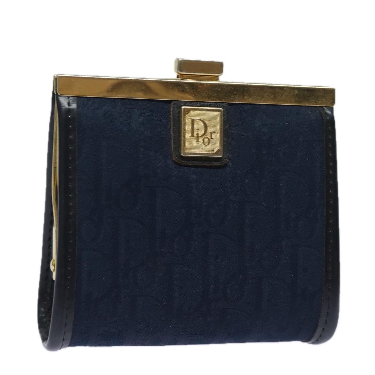 Dior Trotter Navy Canvas Wallet (Pre-Owned) Size ONE SIZE - 15 Thumbnail